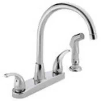 Silver Brass Kitchen Faucet